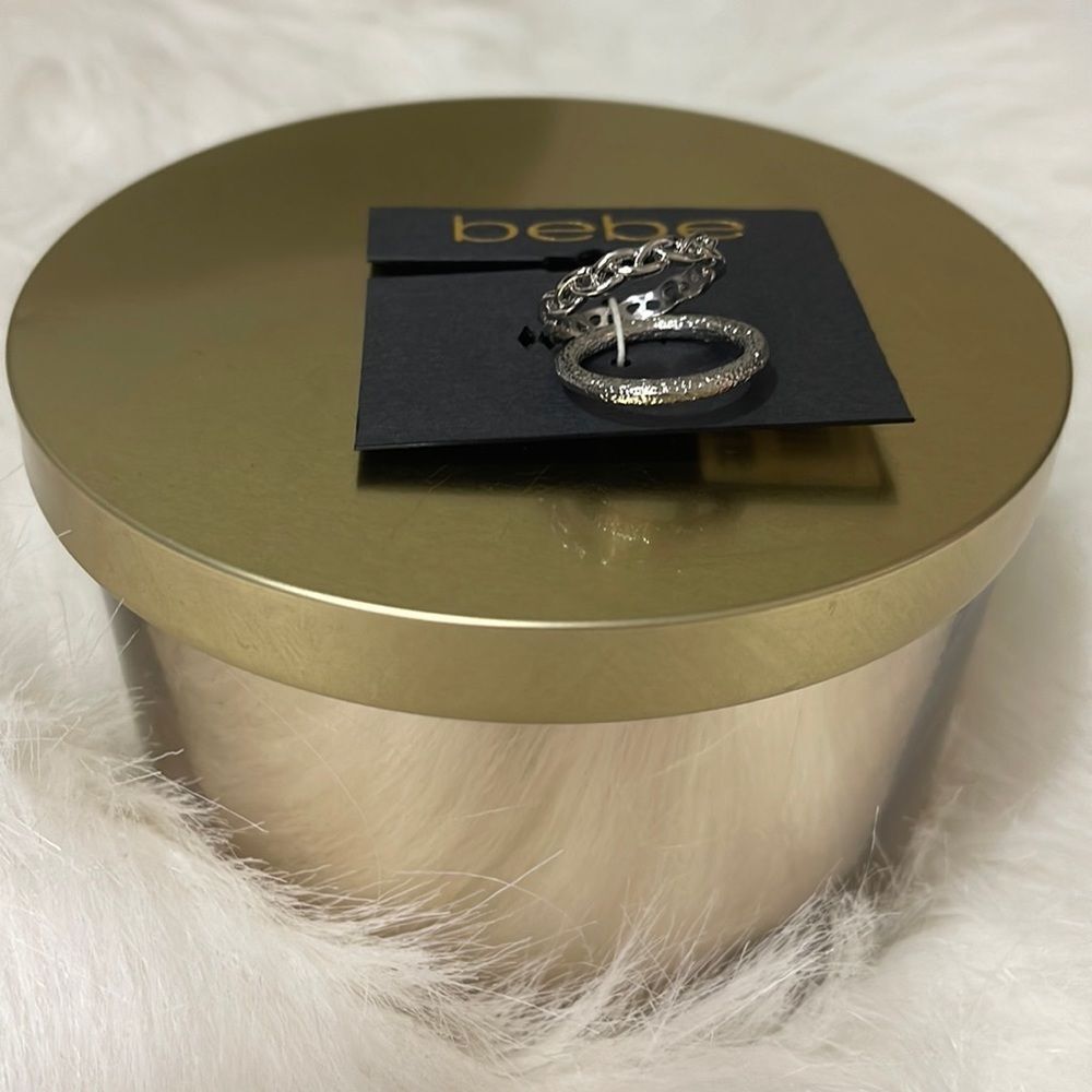 🎉 2/$20 🎉 Bebe | 2 Pc Silver Ring Set